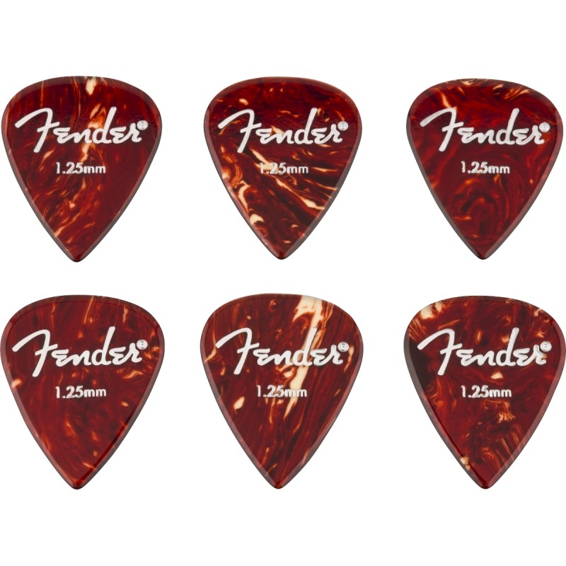 Fender Aero Acrylic Picks, 6-count, 1.25mm �ԥå��ҥե��������