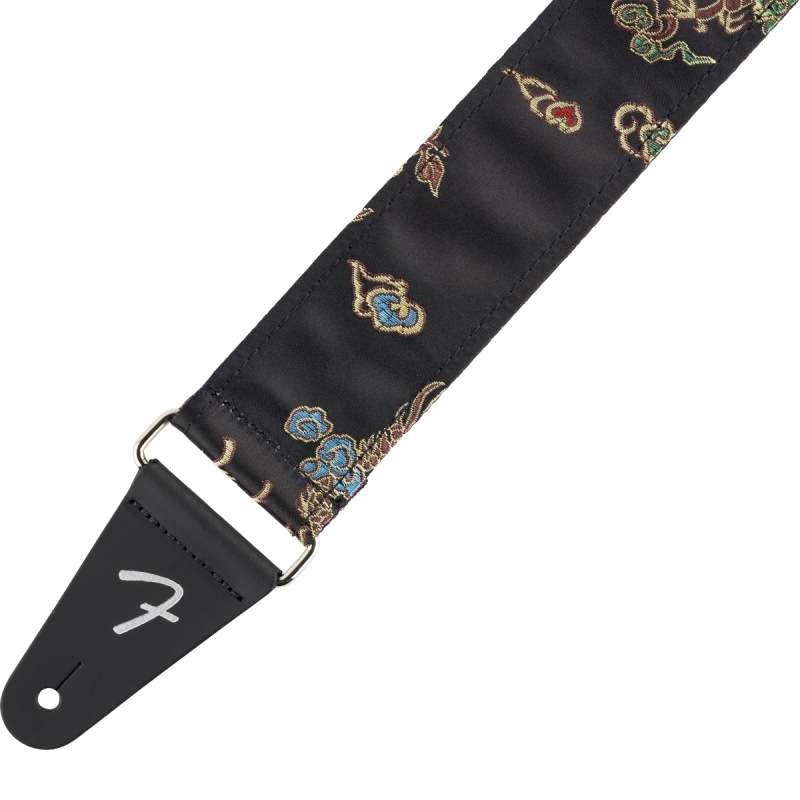Fender Satin Dragon Strap, Black ���������ȥ�åסҥե��������