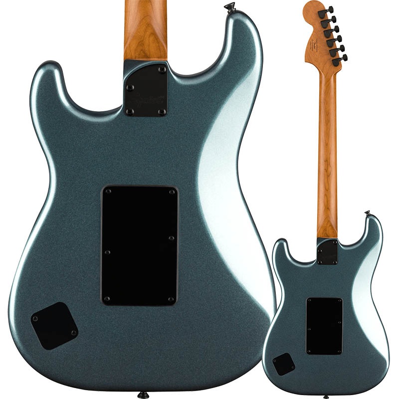 Squier by Fender Contemporary Stratocaster HH FR, Roasted Maple Fingerboard, Black Pickguard, Gunmetal Metallic�ڥ����磻�� �ե�������� 