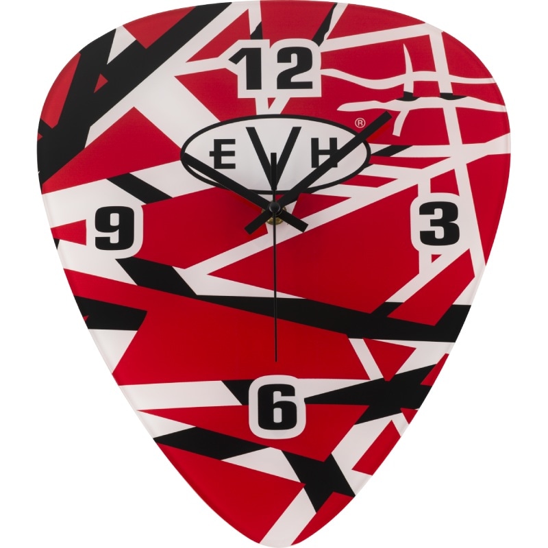 EVH Pick Shape Clock, Red/White/Black Stripes ���ǥ� ������ �إ���� �ɳݤ����� 