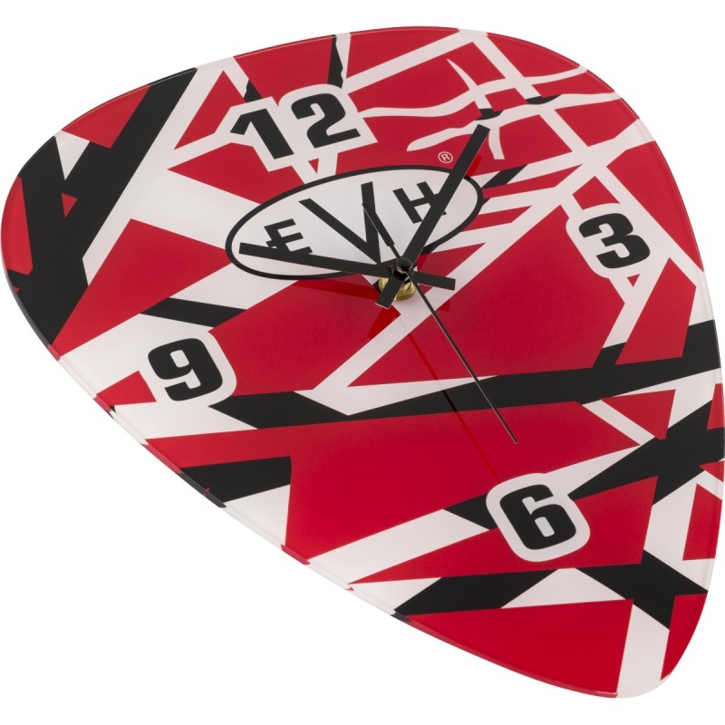 EVH Pick Shape Clock, Red/White/Black Stripes ���ǥ� ������ �إ���� �ɳݤ����� 