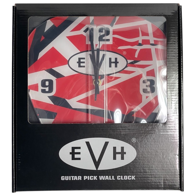 EVH Pick Shape Clock, Red/White/Black Stripes ���ǥ� ������ �إ���� �ɳݤ����� 