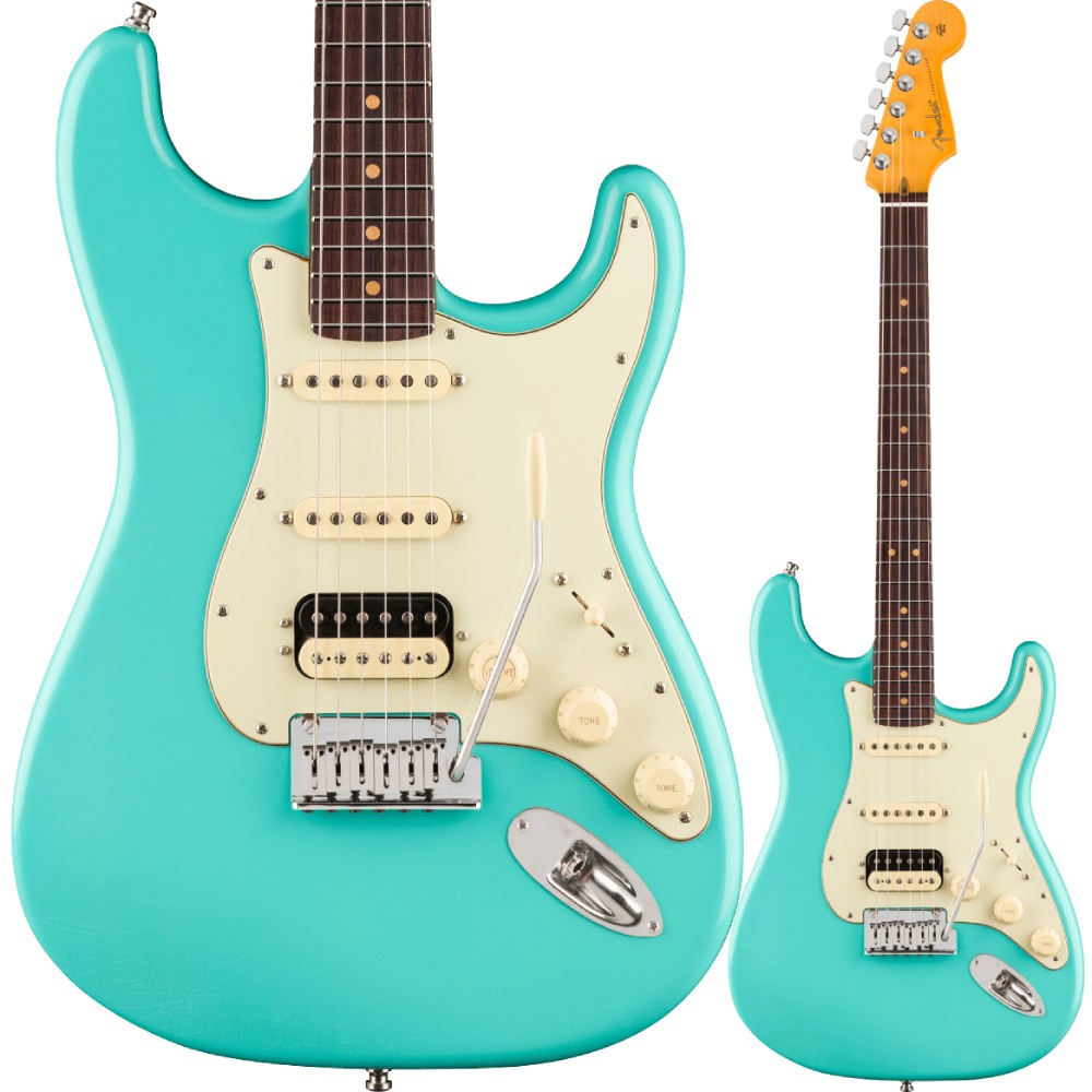 Fender American Ultra Luxe Vintage '60s Stratocaster HSS, Rosewood Fingerboard, Sea Foam Green�ҥե������USA���ȥ�ȥ��㥹������