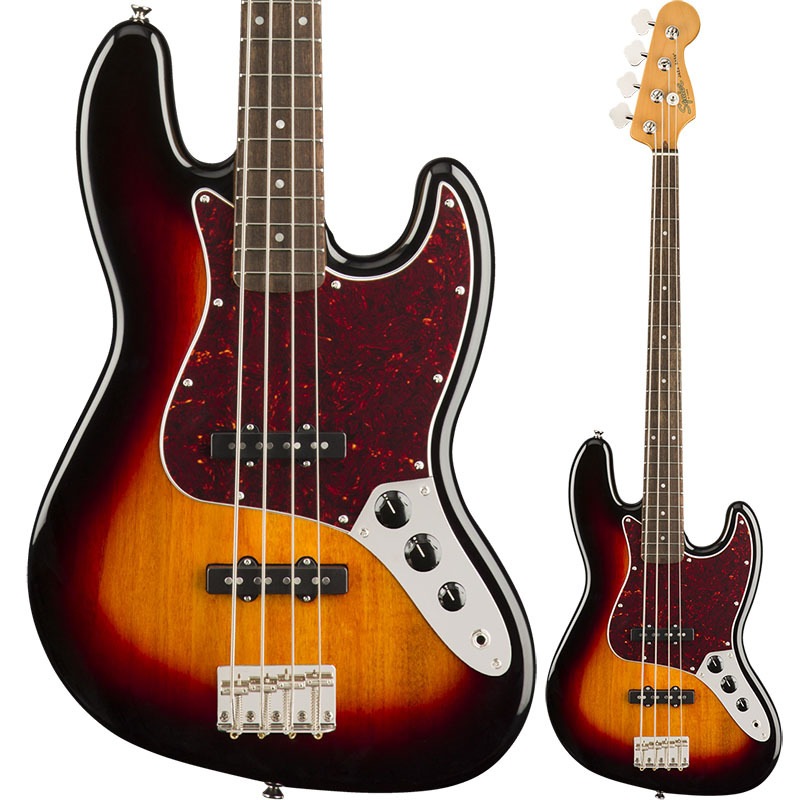 Squier by Fender Classic Vibe '60s Jazz Bass, Laurel Fingerboard, 3-Color Sunburstڥ磻䡼