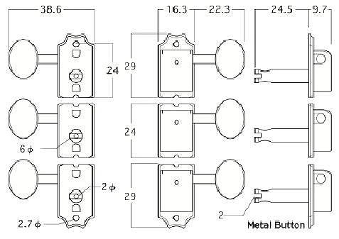 KLUSON/�ڥ� 6in line/MB/Nickel/DR�ҥ��롼�����