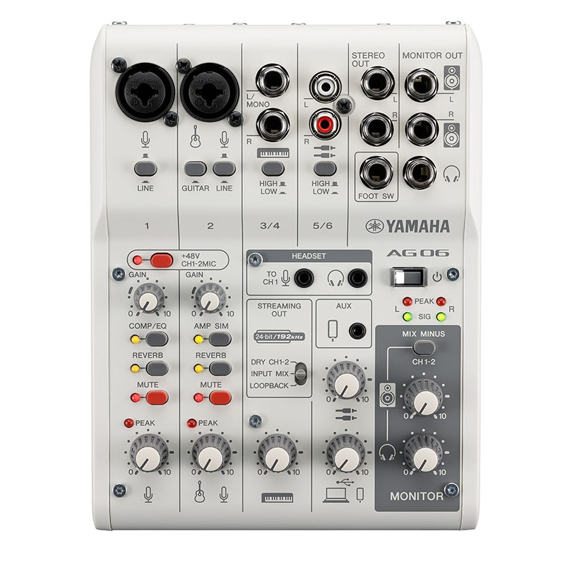 YAMAHA AG06MK2 W ホワイト Live Streaming Mixer ウェブ