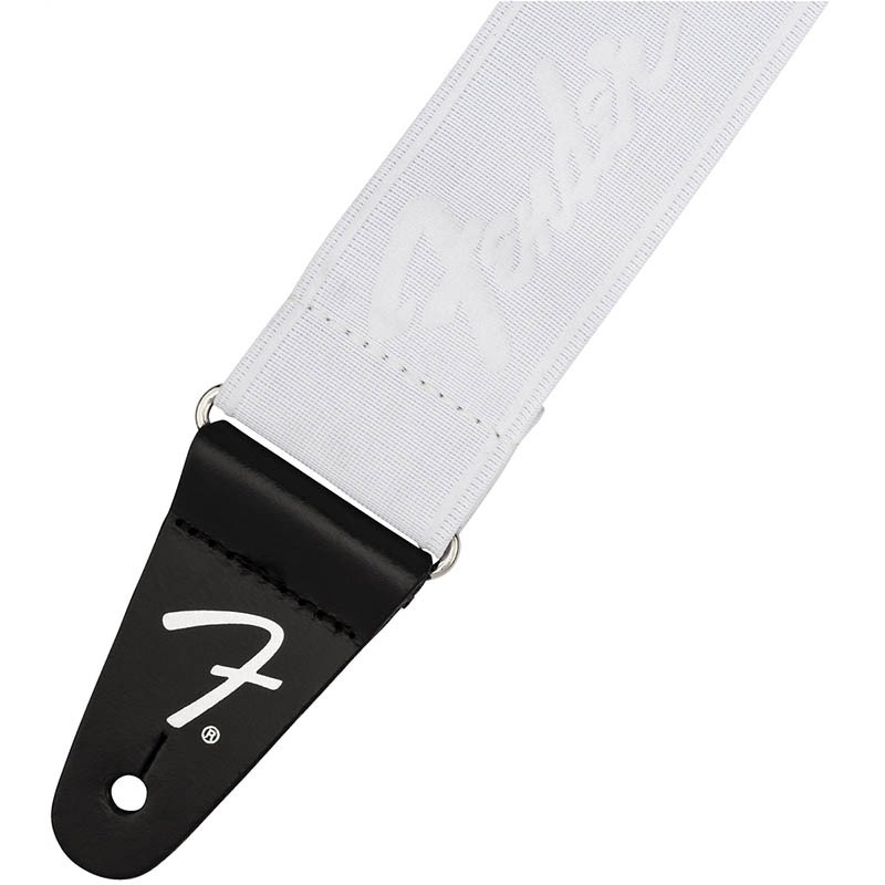Fender WeighLess Running Logo Strap White ���������ȥ�å�