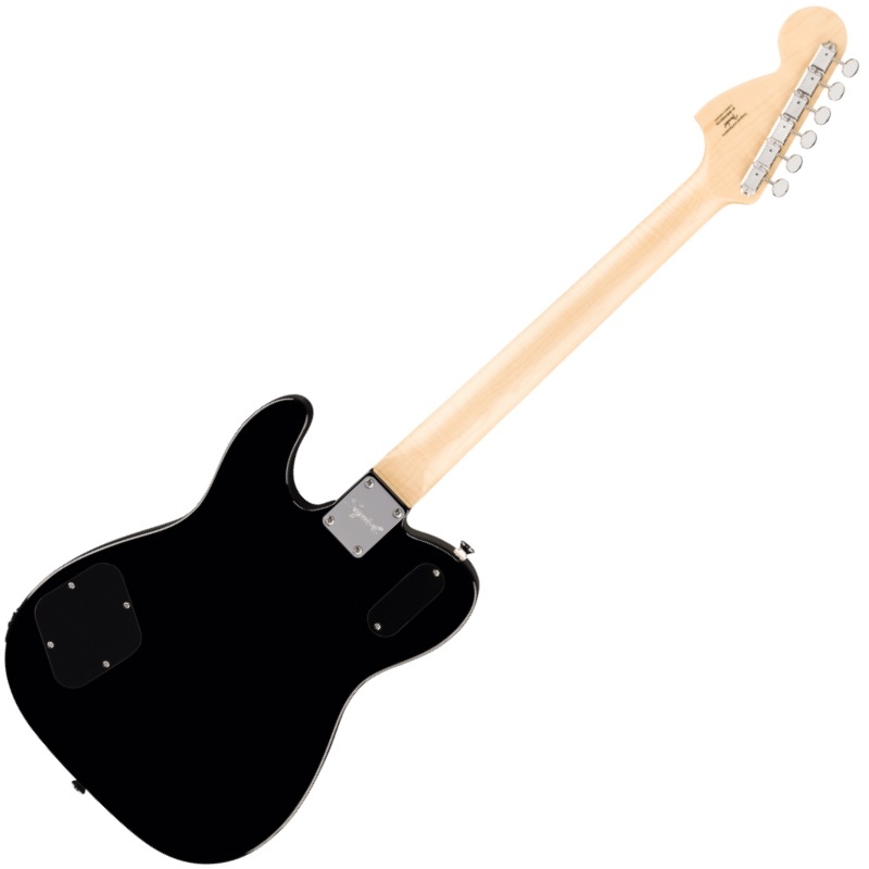 Squier by Fender Paranormal Troublemaker Telecaster Deluxe Bigsby���, Laurel Fingerboard, Parchment Pickguard, Black �����磻�� �ե������