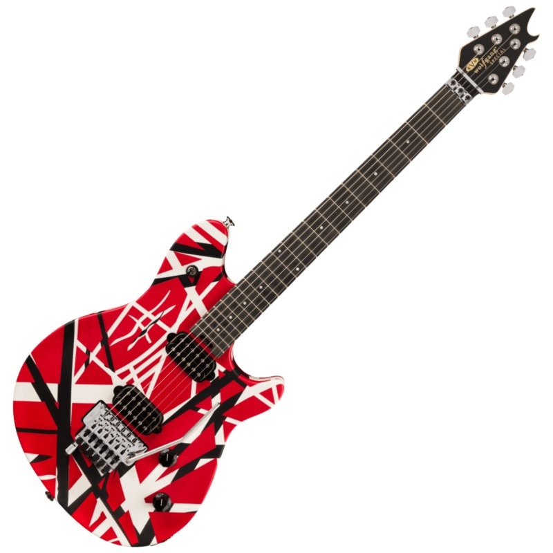 EVH Wolfgang Special Striped Series, Ebony Fingerboard, Red, Black, and White 쥭