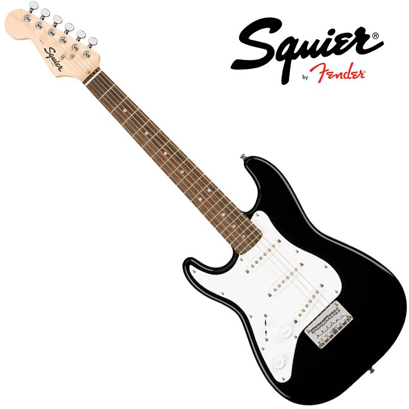 Squier by Fender Mini Stratocaster Left-Handed, Laurel Fingerboard, Black�ڥ����磻�� �ե��������
