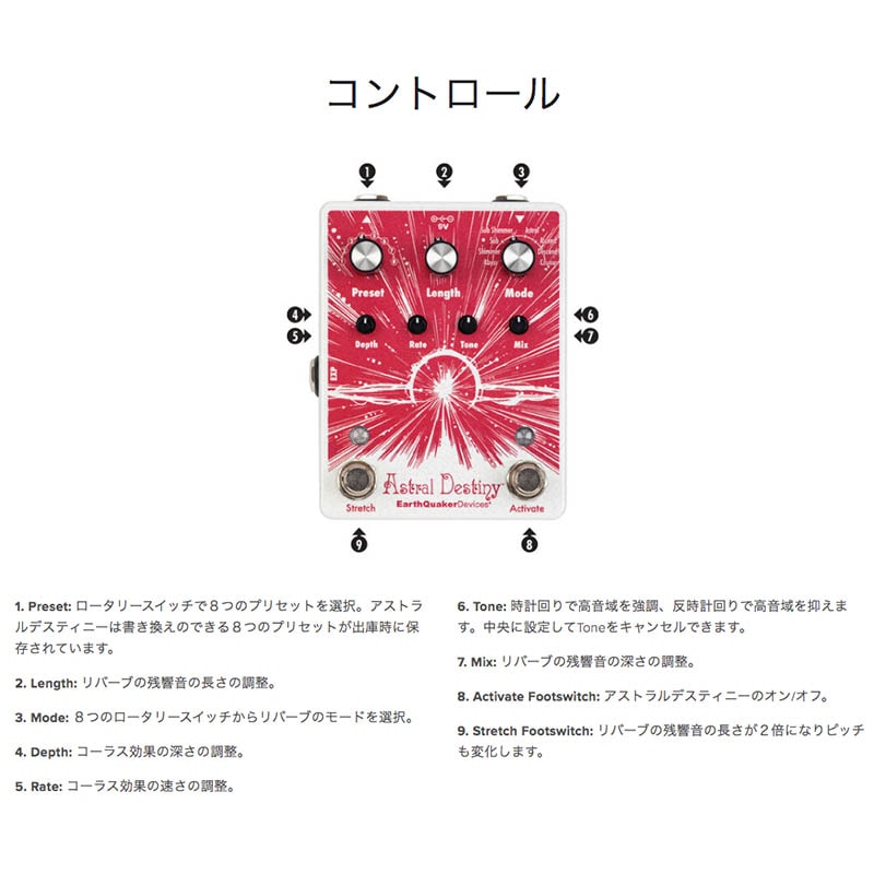 EarthQuaker Devices Astral Destiny オクターブモジュレーション