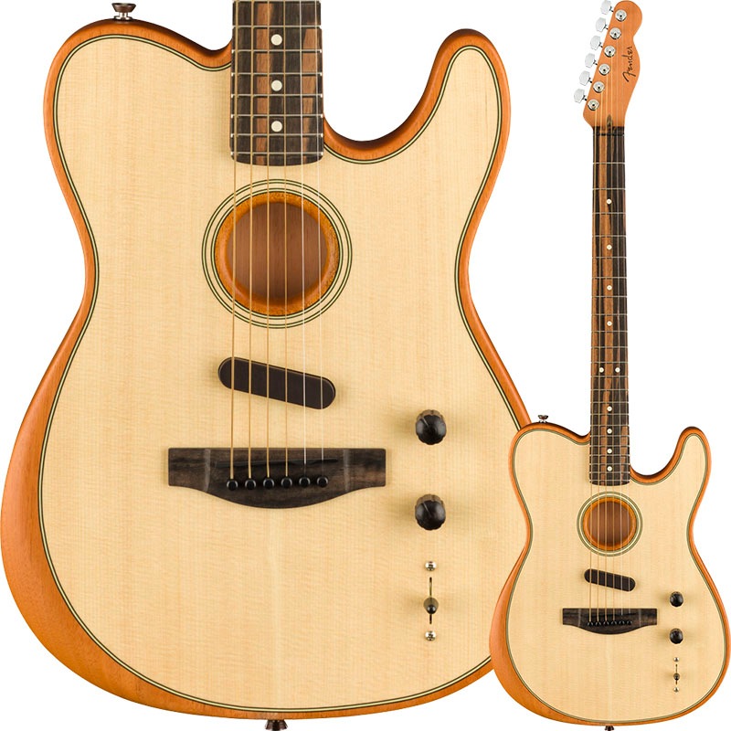 Fender American Acoustasonic Telecaster, Ebony Fingerboard, Naturalҥե