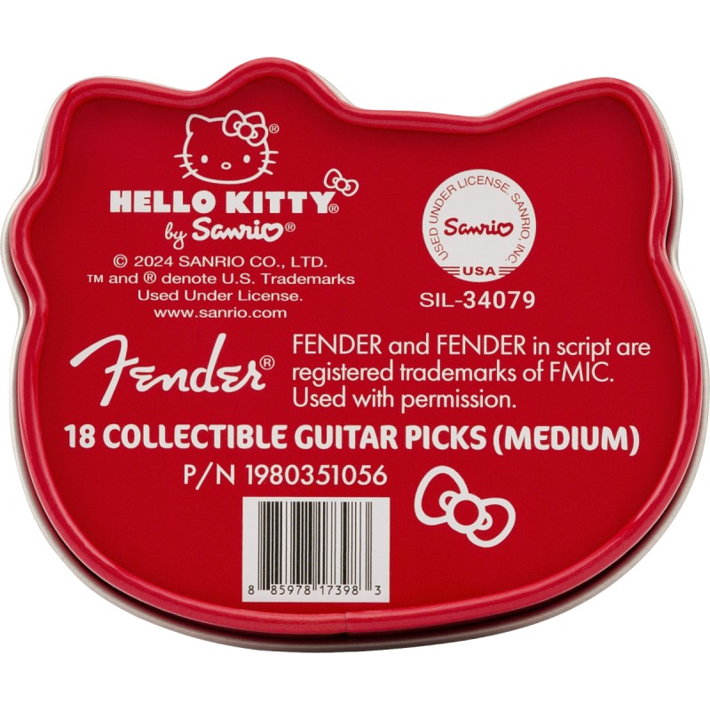 Fender x Hello Kitty 18 Pack Pick Tin, Medium �ϥ������ƥ����쥯�������ԥå��̡ҥե��������