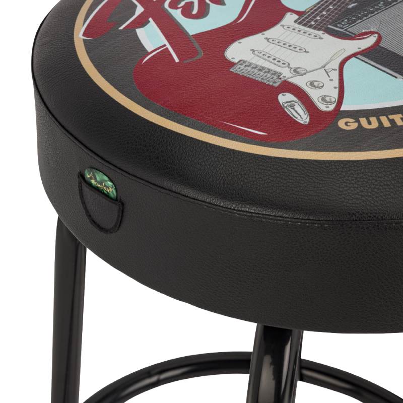 FENDER Guitars & Amps Pick Pouch Barstool, Black/Black, 30