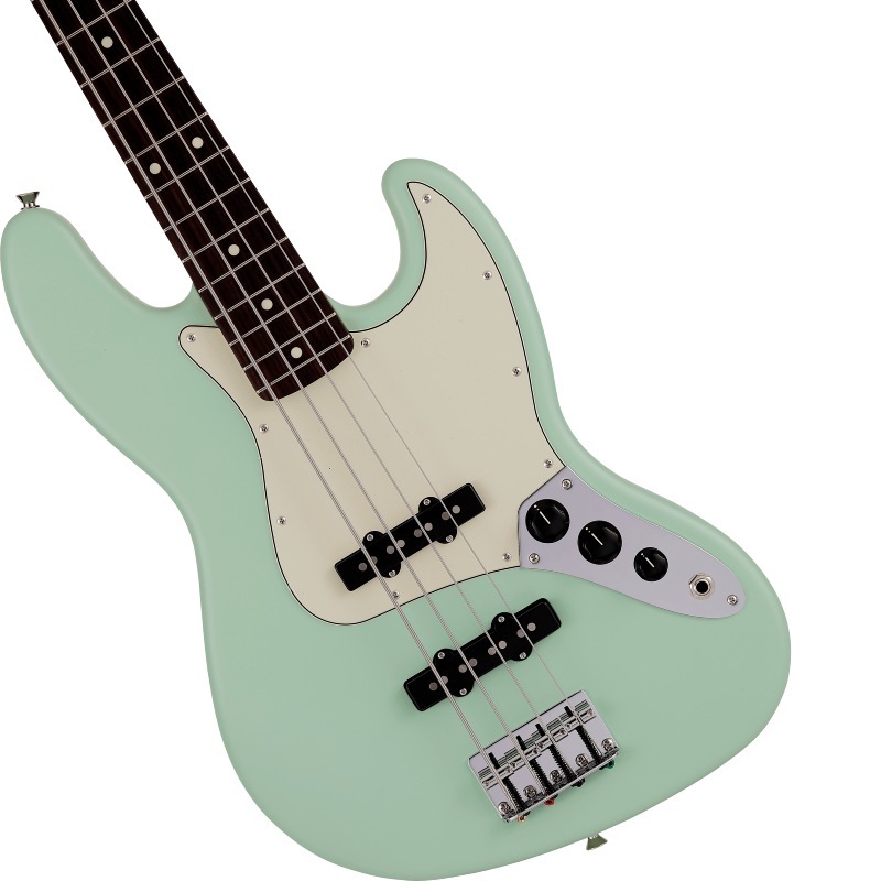 Fender Made in Japan Junior Collection Jazz Bass, Rosewood Fingerboard, Satin Surf Green ����˥������㥺�١����ҥե����������ѥ��