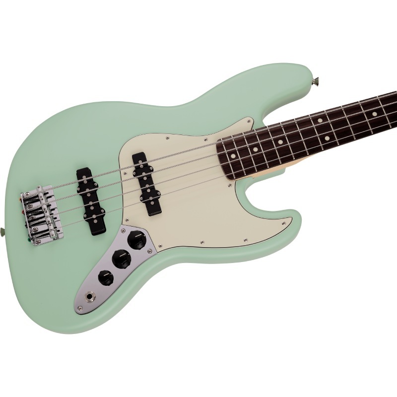 Fender Made in Japan Junior Collection Jazz Bass, Rosewood Fingerboard, Satin Surf Green ����˥������㥺�١����ҥե����������ѥ��