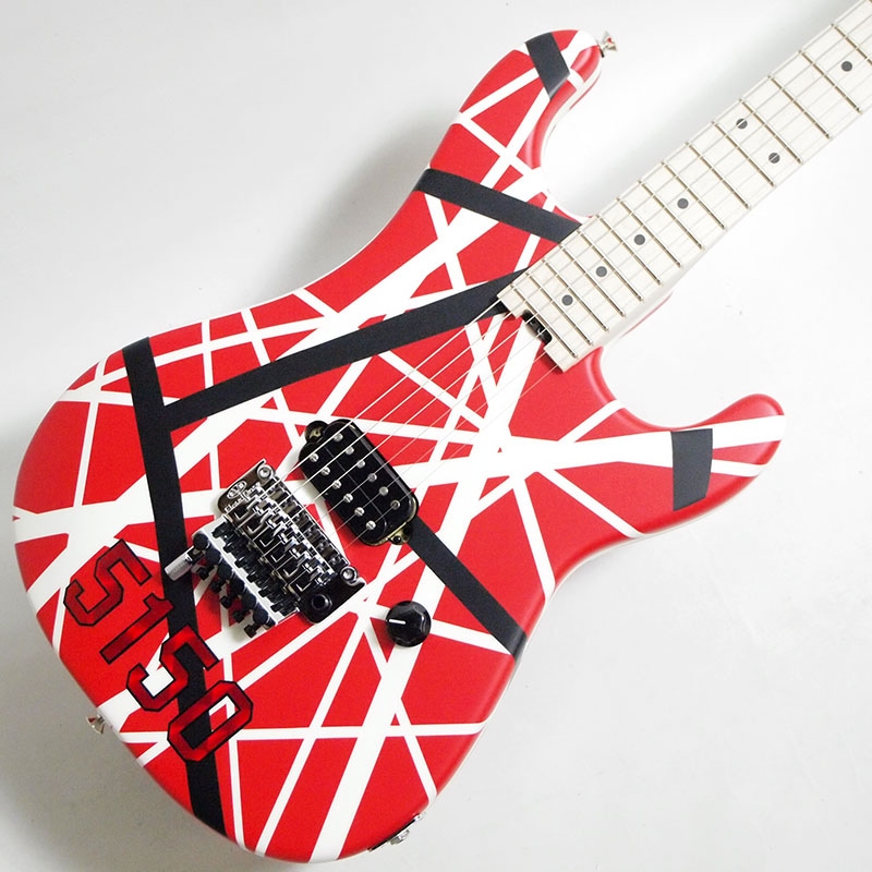 EVH Striped Series 5150 Red with Black and White Stripes エディ