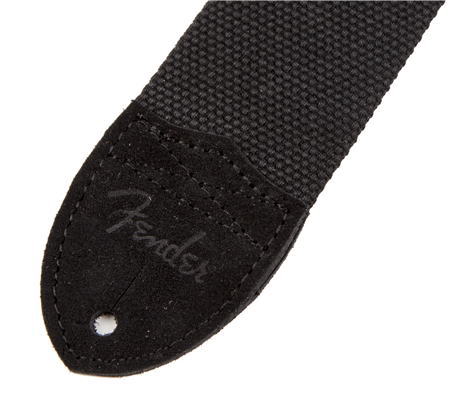 Fender/���ȥ�å� Cotton/Leather Strap, Black�ڥե��������