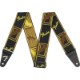 Fender Weighless 2" Monogrammed Strap, Black/Yellow/Brown ���������ȥ�åסҥե��������