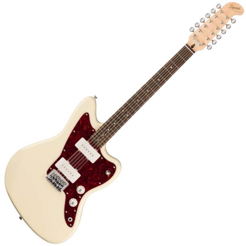 Squier by Fender Paranormal Jazzmaster XII, Laurel Fingerboard, Tortoiseshell Pickguard, Olympic White 12�����㥺�ޥ������ҥ����磻�� �ե��������
