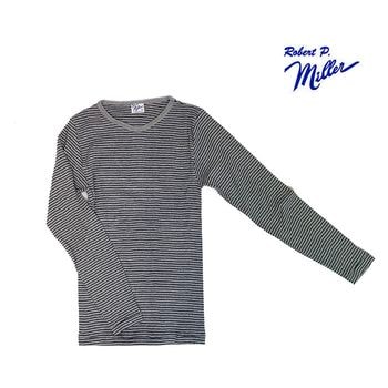 MILLER　ミラー　アメリカ製　USA製　 L/S BORDER TEE ミラー長袖ボーダークルーネックＴ　グレー×ネイビー　ボーダーロングＴシャツ