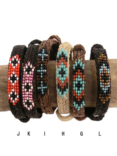 【SALE25%OFF】AUSTIN ACCENT　オースティン アクセント 3STR ブレスレット W BEADS　カラーKのみ