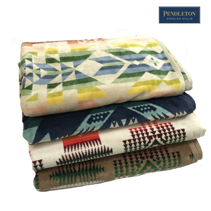 【SALE20%OFF】PENDLETON ペンドルトン　国内正規品　オーバーサイズ 肉厚のジャガード調　 バスタオル    Opal Springs  Diamond Peak   Chrif JosephIvory   Chrif JosephKhaki