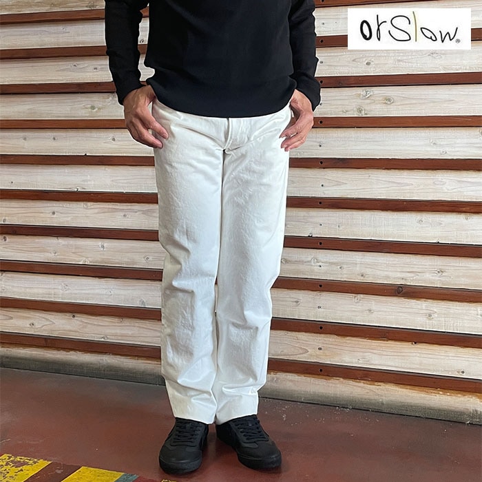 orSlow オアスロウ 01-0107W-69 Mens IVY FIT DENIM アイビーフィットデニム ホワイトデニム Made in Japan 日本製