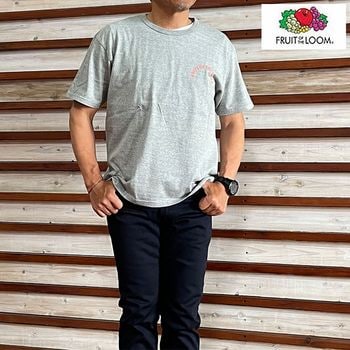 FRUIT OF THE LOOM フルーツオブザルーム【SALE50%OFF】プリント バックプリントTシャツ　White ホワイト Gray　グレー　Blackブラック　フルーツプリント