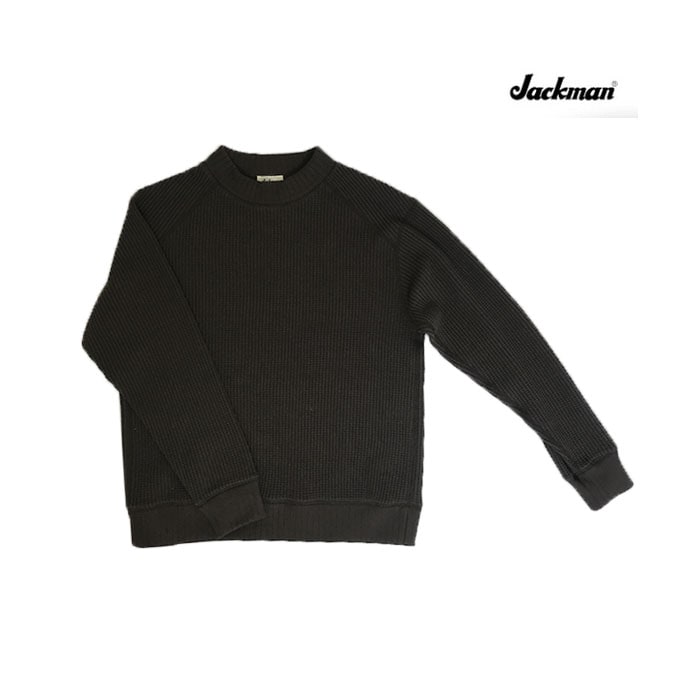 Jackman ジャックマン  JM7200 Waffle Midneck ワッフル素材ミッドネックカットソー SmokeWood