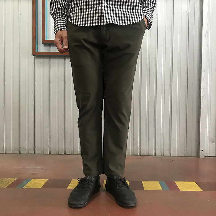 FOB FACTORY【SALE】  F0506 WARM DEPARTURE ウォームデパーチャーパンツ　秋冬素材　4WAYストレッチ Olive オリーブ　着用動画あり