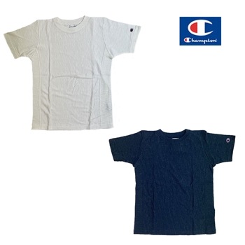 Champion  チャンピオン【SALE40%OFF】C3-F302 機能性REVERSE WEAVE プレミアムジャージーTシャツ　White Dark Navy