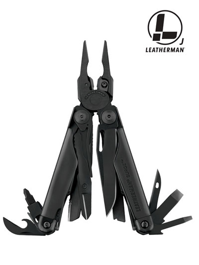 LEATHERMAN レザーマン 正規保障書付き マルチツール SURGE BLACK サージ ブラック ナイロンケース付きモールケース 最強ツール