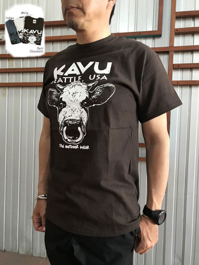 KAVU (カブー) 【SALE】カウTシャツ　GILDAN(ギルダン)使用　White  Indigo  Dark Chocolate　動画あり