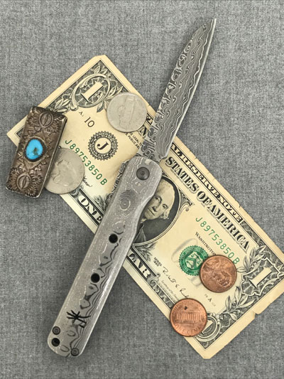 光 ヒカリ ダマスカス（damascus）肥後小刀  肥後守風折りたたみナイフ ヒカリ 伊原　賢治 肥後小刀　ホールディングナイフ　ダマスカス鋼