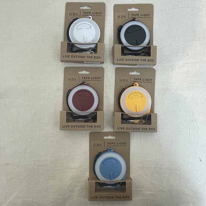 BarebonesLiving No Box ノーボックス　 テープライトLED 軽量充電式　メジャー状のライト　5カラー　Black Blue Red Yellow White