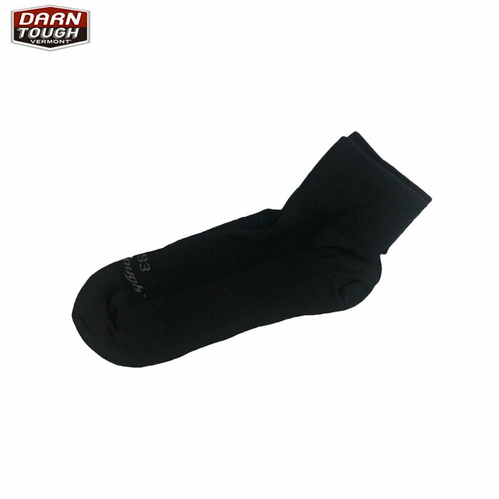 ダーンタフ DARN TOUGH 4093 タクティカル 1/4ソック ライトウェイト　ブラック