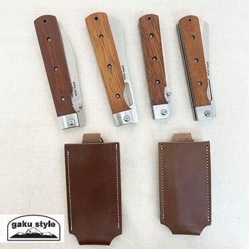 gakustyle ガクスタイル　バーベキューシェフ  専用国内製専用革ケース付き　Santoku Petty Green Bread Knife　動画あり