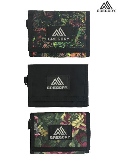 GREGORY(グレゴリー) トライフォールドワレット Black     Garden Tapestry  Tropicfor