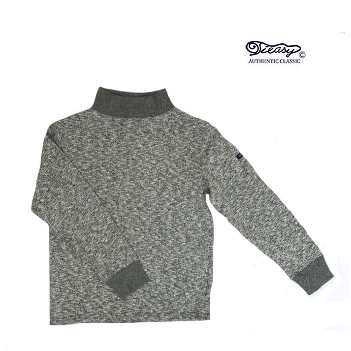 Tieasy ティージー  TE002H 　Tieasy Orignal New High Neck-T 　長袖ハイネックTシャツ  Mix Charcoal