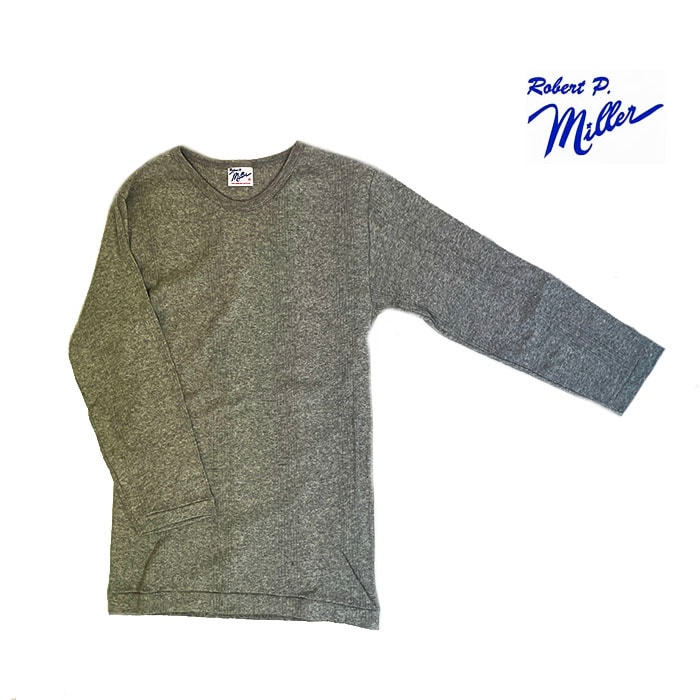 Miller MILLER CREW 3/4TEE アメリカ製　本物　ミラー７分袖タイトフィットクルーネック グレー　ＵＳＡ製 アメリカ製７分袖 ブラック　グレー　