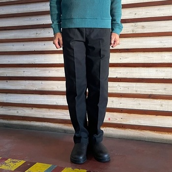 FOB FACTORY エフオービー STA-PREST WIDE TROUSERS スタプレ ワイドトラウザー F0529 Black