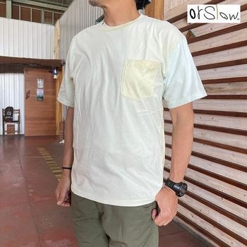 orSlow オアスロウ 【SALE】01-0024-38 4TONE POCKET T-SHIRT 4トーン ポケット Tシャツ IceGreen