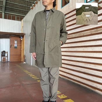 【SALE50%OFF】MANUAL ALPHABET マニュアルアルファベット MA-J-234 GABERDINE OVERDYED SHIRTS COAT 2   ショップコート　撥水加工