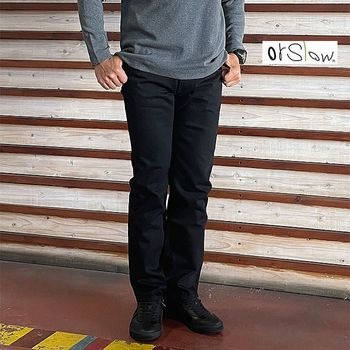 orslow オアスロウ ブラックデニム01-0107W-D61 107 IVY FIT BLACK DENIM アイビーフィット BlackDenim 日本製 Made in Japan