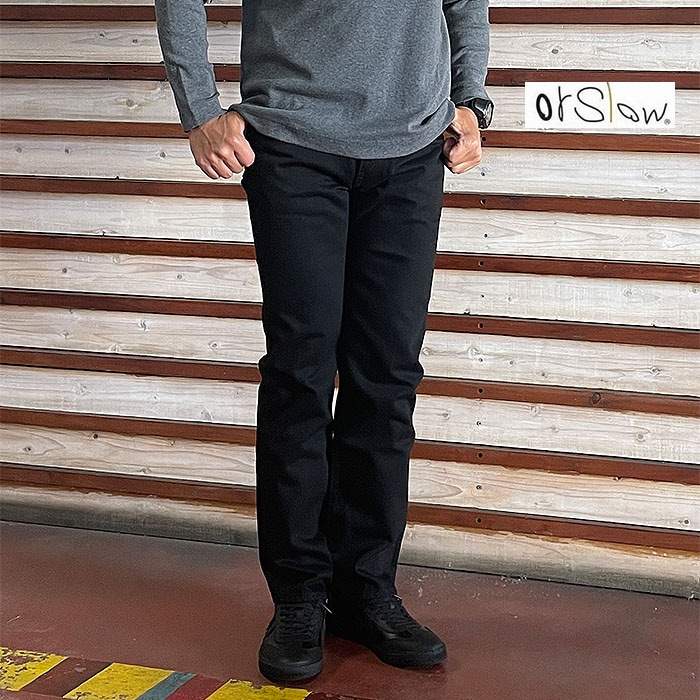 orslow オアスロウ 01-0107W-D61 107 IVY FIT BLACK DENIM アイビーフィット BlackDenim 日本製 Made in Japan
