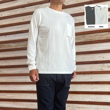 ジャックマン Jackman JM5317 Pocket LS T Shirts ポケットロングスリーブT  Sumikuro  White