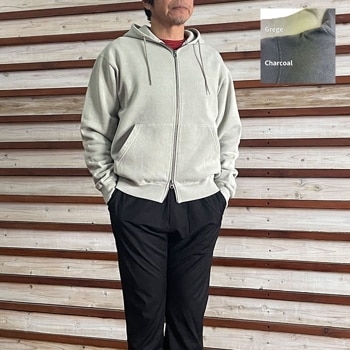 PENDLETON ペンドルトン 【SALE】4475-7012 ピグメントダイ EMB ジップアップフーディ　スウェットパーカ　Charcoal  Grege