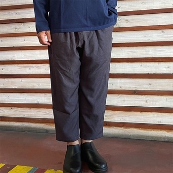 Gramicci グラミチ【SALE】国内限定GMP4-FJP16  WOOL LIKE WIDE TAPERED  PANT  国内ワイドテーパードパンツ　ブラック　チャコール