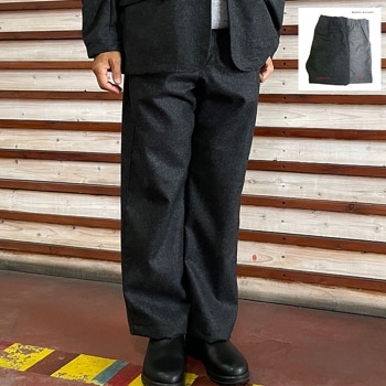 MANUAL ALPHABET マニュアルアルファベット【SALE30%OFF】MA-P-274 ボンディングウールトラウザーパンツ チャコール